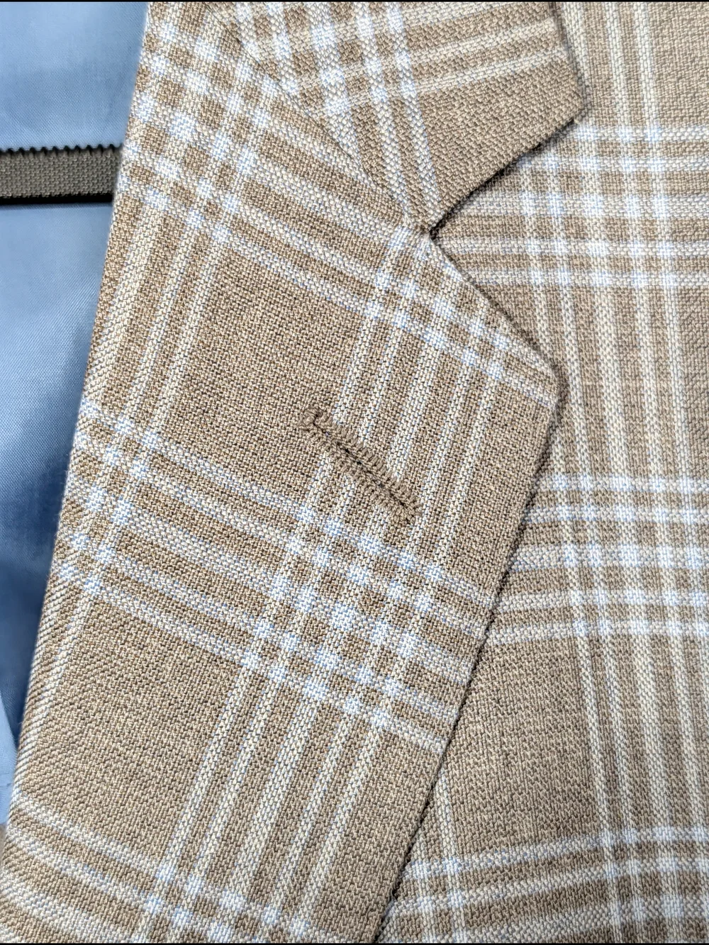 COPPLEY Tessilstrona Silk & Wool Gray/Blue Exploded Plaid Sport Coat 42L